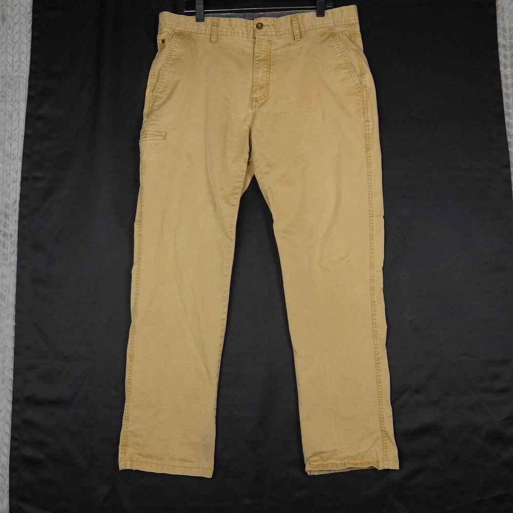 Weatherproof Pants Mens 36x32 Golden Tan Cotton Blend Stretch Utility